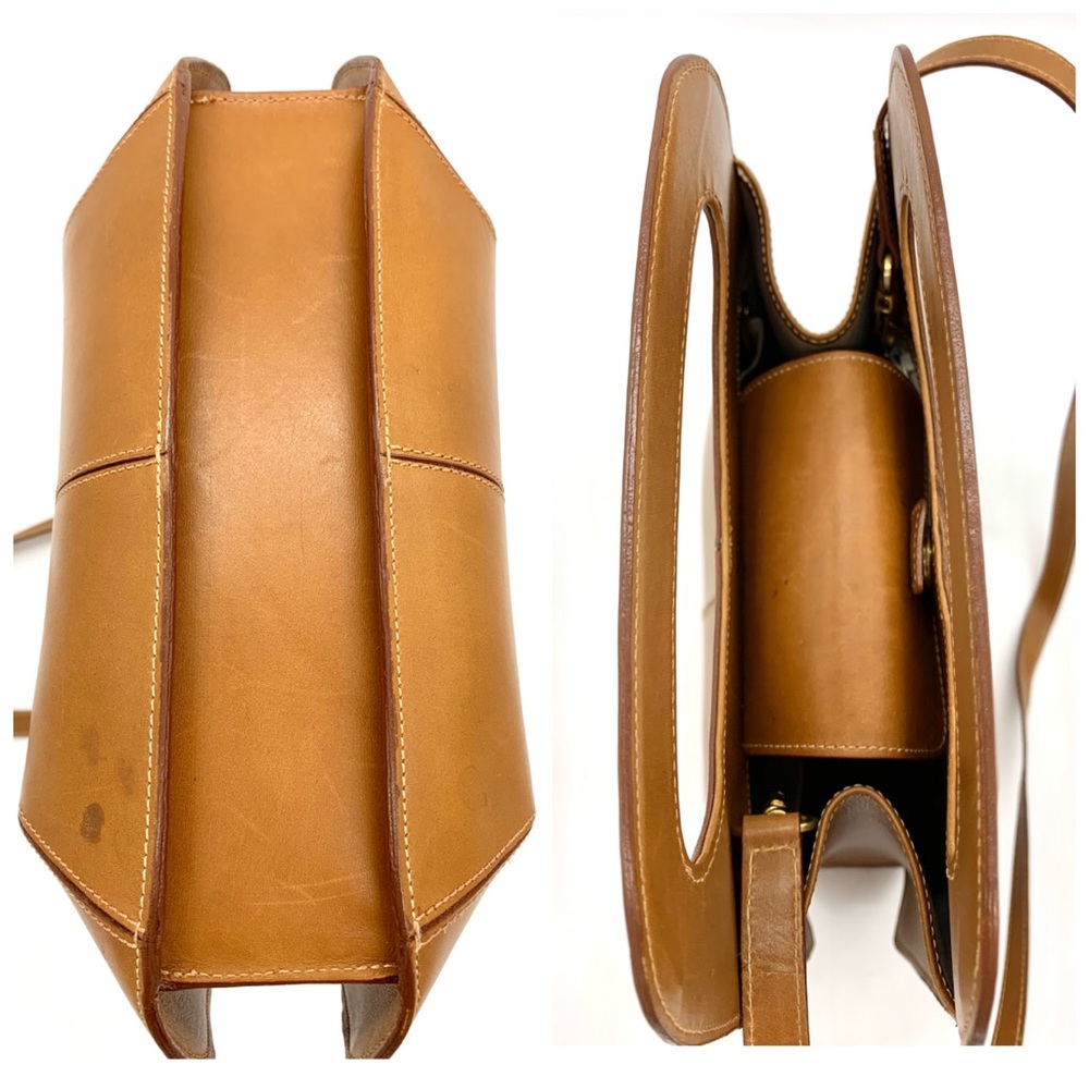 Lancel Bowler Brown Leather Cut Out Handle Bag - Picture 6 of 12